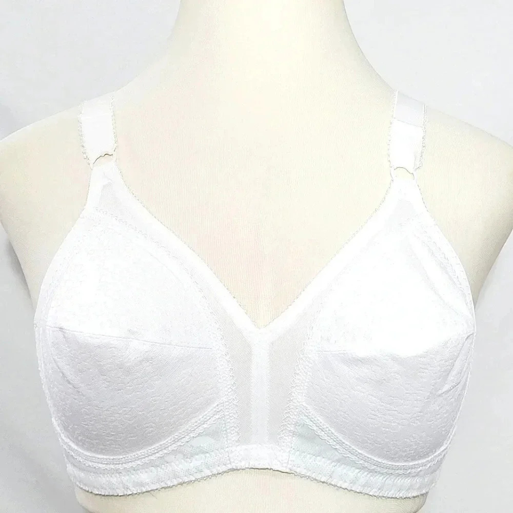48DD Playtex 18 Hour #20 #27 Divided Cup Wire Free Bra White NWOT